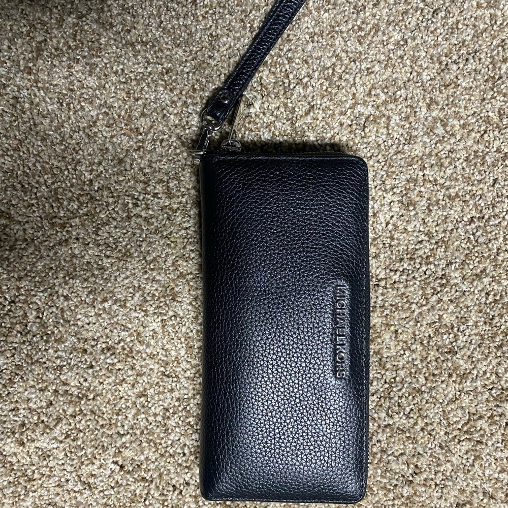 Michael Kors Black Leather Phone Case